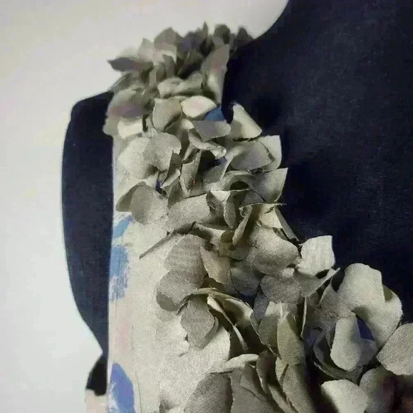 Boden Limited‎ Edition Size 8 Silk/Cotton Brown & Blue Sleeveless Top Petal Neck - Picture 1 of 7